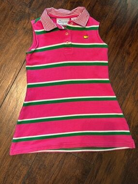 Masters Collection Polo Dress Girls 4T Sleeveless Striped Golf Augusta National